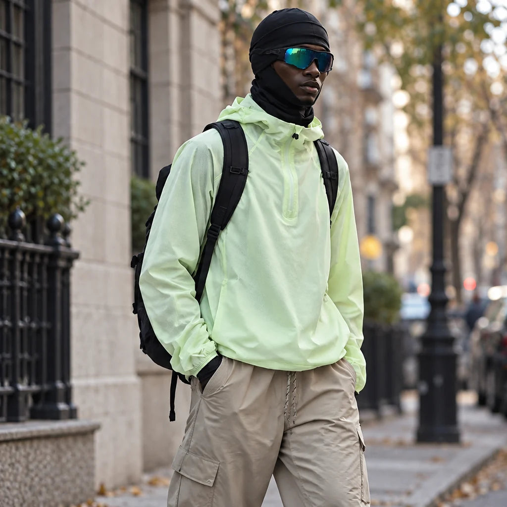 Hoar - Unisex Water-Repellent & Windproof Hooded Lightweight Jacket - Light green