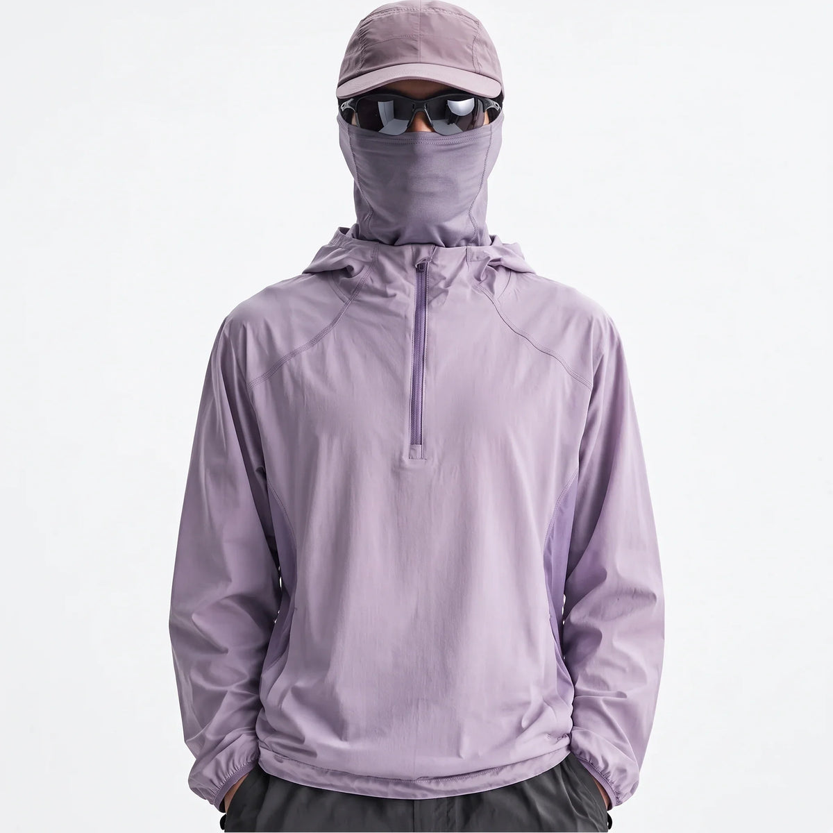 Hoar - Unisex Water-Repellent & Windproof Hooded Lightweight Jacket - Light purple