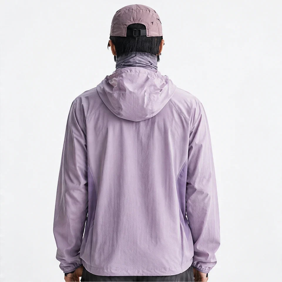Hoar - Unisex Water-Repellent & Windproof Hooded Lightweight Jacket - Light purple