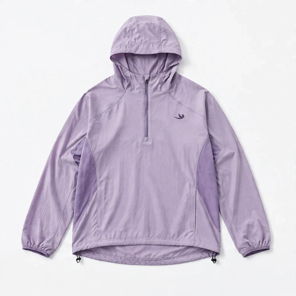 Hoar - Unisex Water-Repellent & Windproof Hooded Lightweight Jacket - Light purple