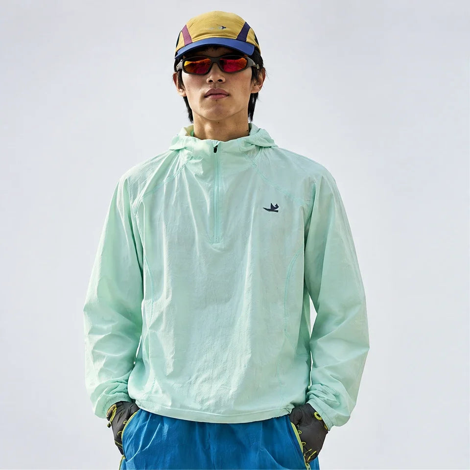 Hoar - Unisex Water-Repellent & Windproof Hooded Lightweight Jacket - Mint Green