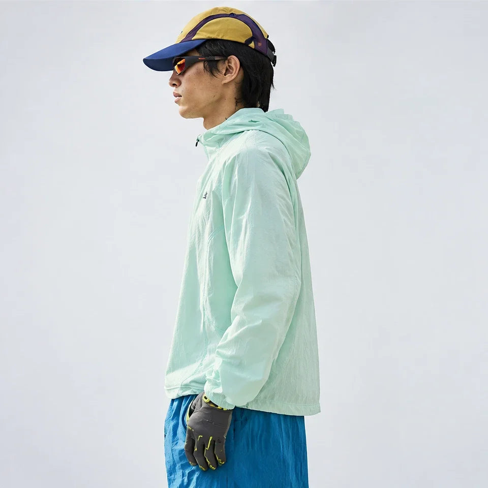Hoar - Unisex Water-Repellent & Windproof Hooded Lightweight Jacket - Mint Green