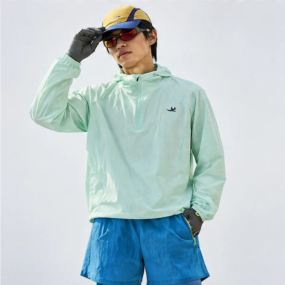 Hoar - Unisex Water-Repellent & Windproof Hooded Lightweight Jacket - Mint Green