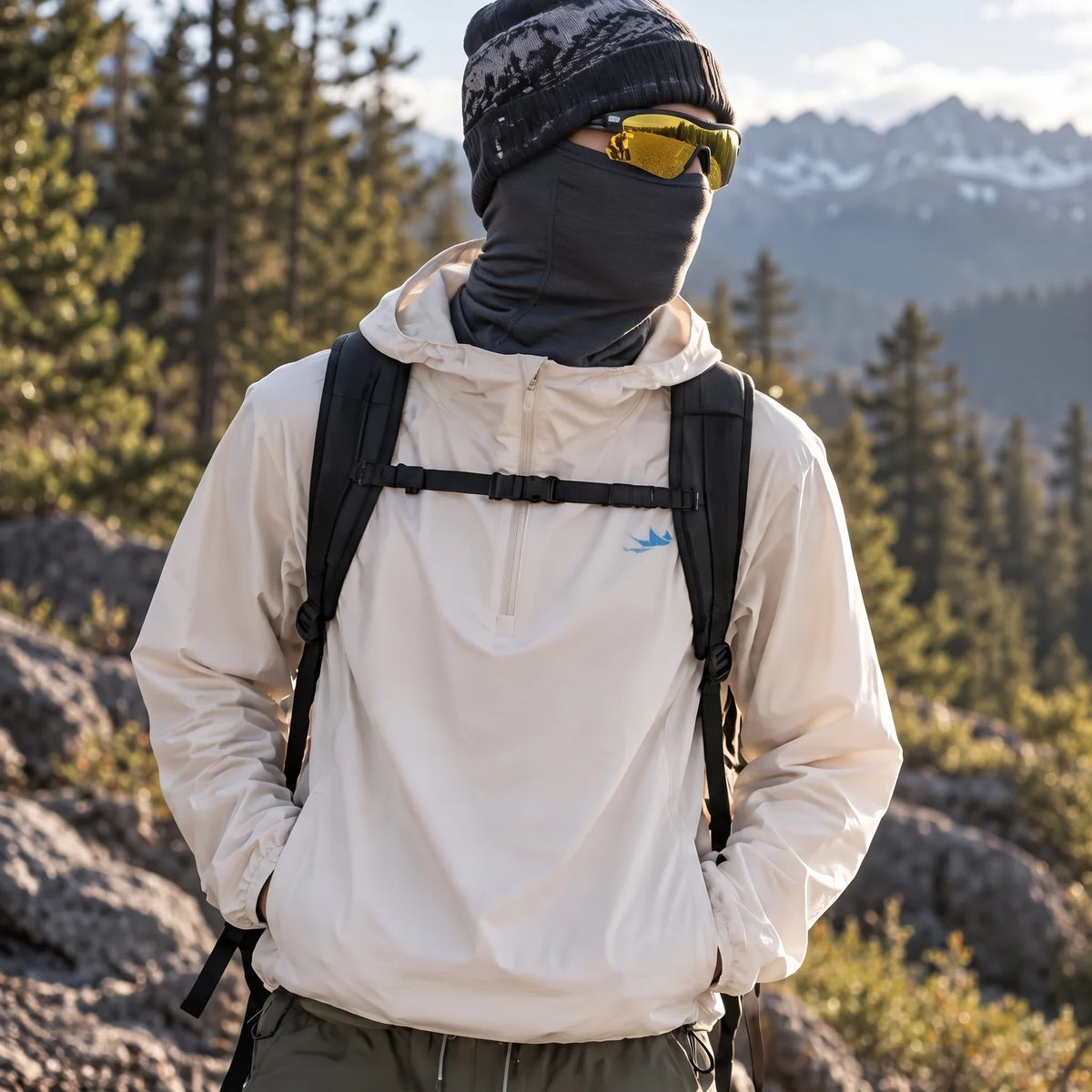 Hoar - Unisex Water-Repellent & Windproof Hooded Lightweight Jacket - Off-white