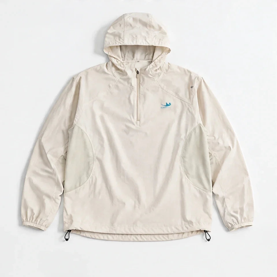 Hoar - Unisex Water-Repellent & Windproof Hooded Lightweight Jacket - Off-white