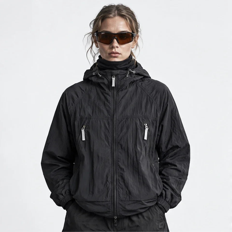 Drift - Unisex Water-Repellent & Windproof Mesh-Vent Lightweight Jacket - Black