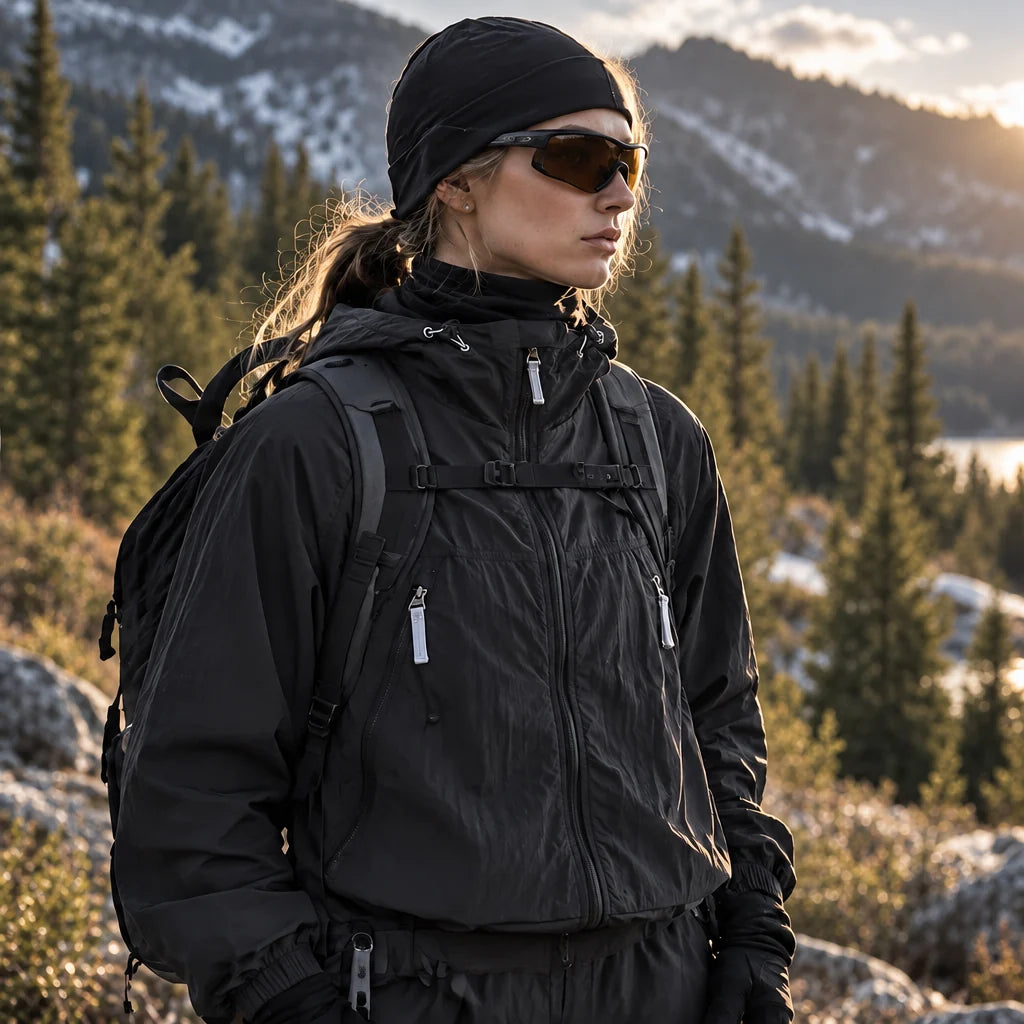 Drift - Unisex Water-Repellent & Windproof Mesh-Vent Lightweight Jacket - Black