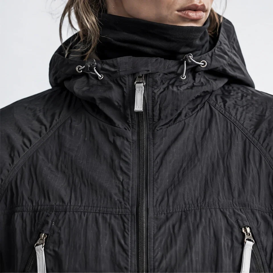 Drift - Unisex Water-Repellent & Windproof Mesh-Vent Lightweight Jacket - Black