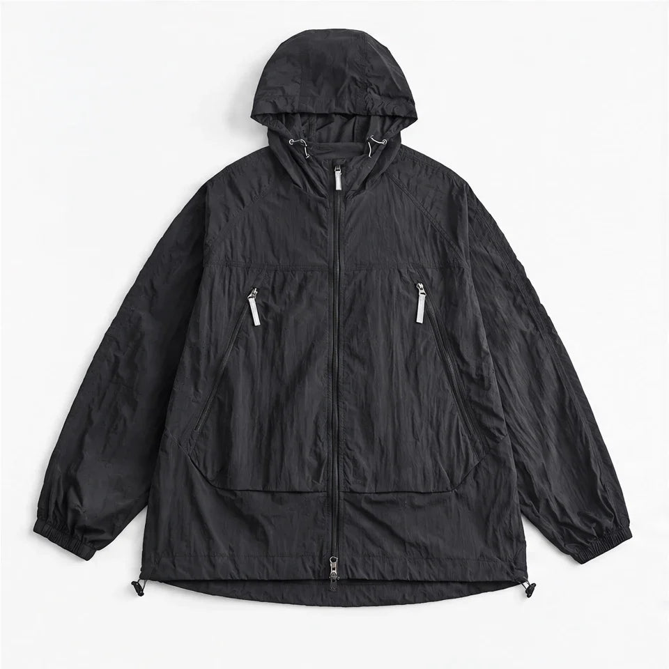 Drift - Unisex Water-Repellent & Windproof Mesh-Vent Lightweight Jacket - Black