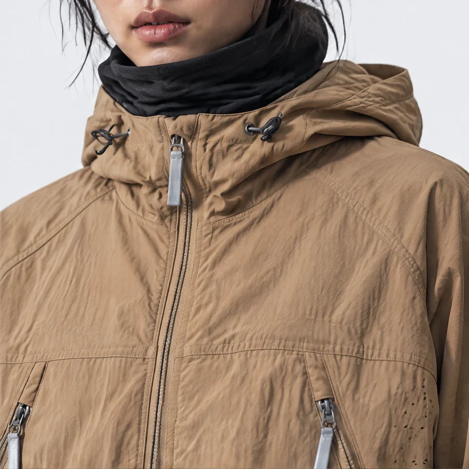 Drift - Unisex Water-Repellent & Windproof Mesh-Vent Lightweight Jacket - Camel