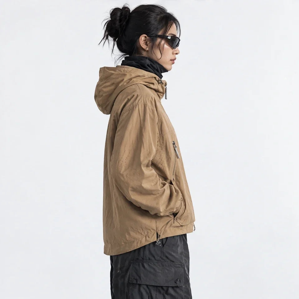 Drift - Unisex Water-Repellent & Windproof Mesh-Vent Lightweight Jacket - Camel