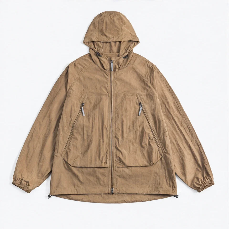 Drift - Unisex Water-Repellent & Windproof Mesh-Vent Lightweight Jacket - Camel