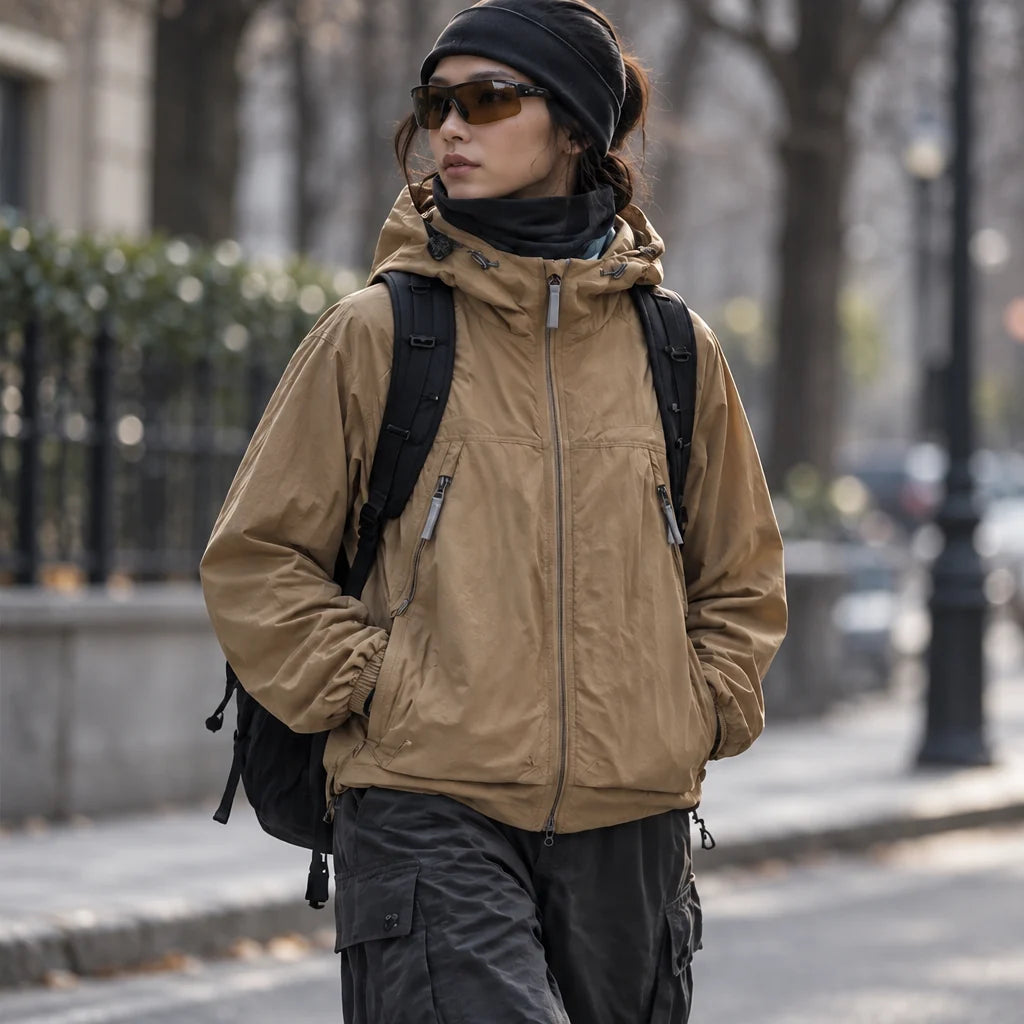 Drift - Unisex Water-Repellent & Windproof Mesh-Vent Lightweight Jacket - Camel