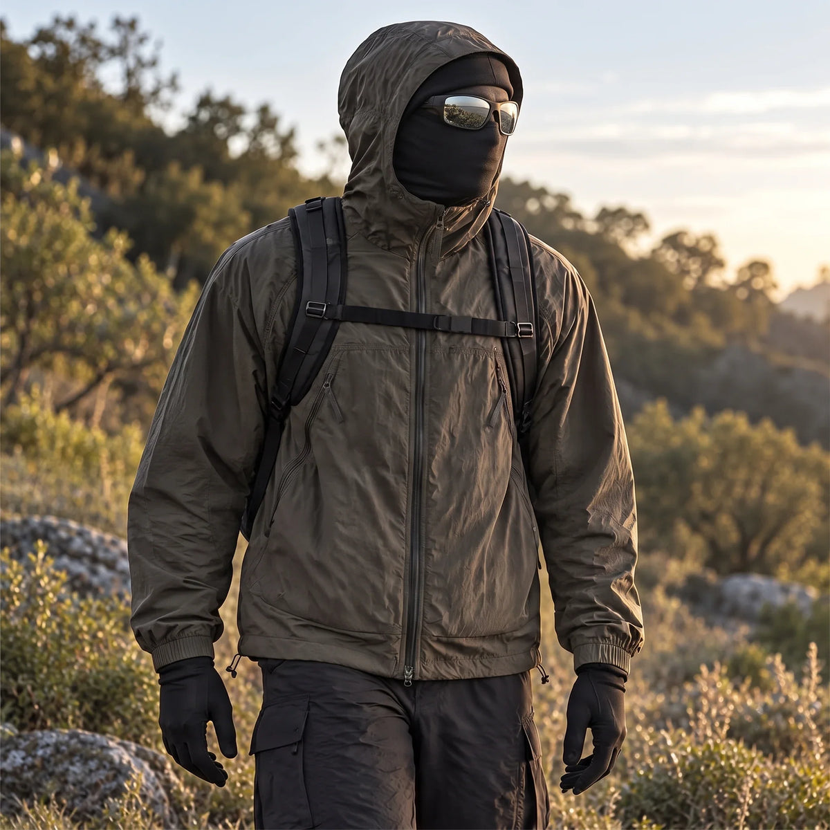 Drift - Unisex Water-Repellent & Windproof Mesh-Vent Lightweight Jacket - Military Green