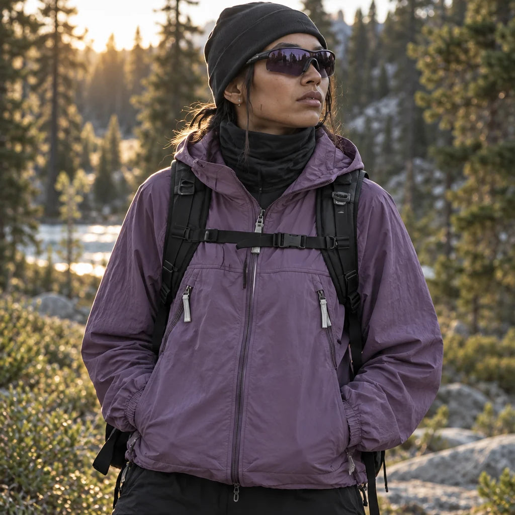 Drift - Unisex Water-Repellent & Windproof Mesh-Vent Lightweight Jacket - Purple