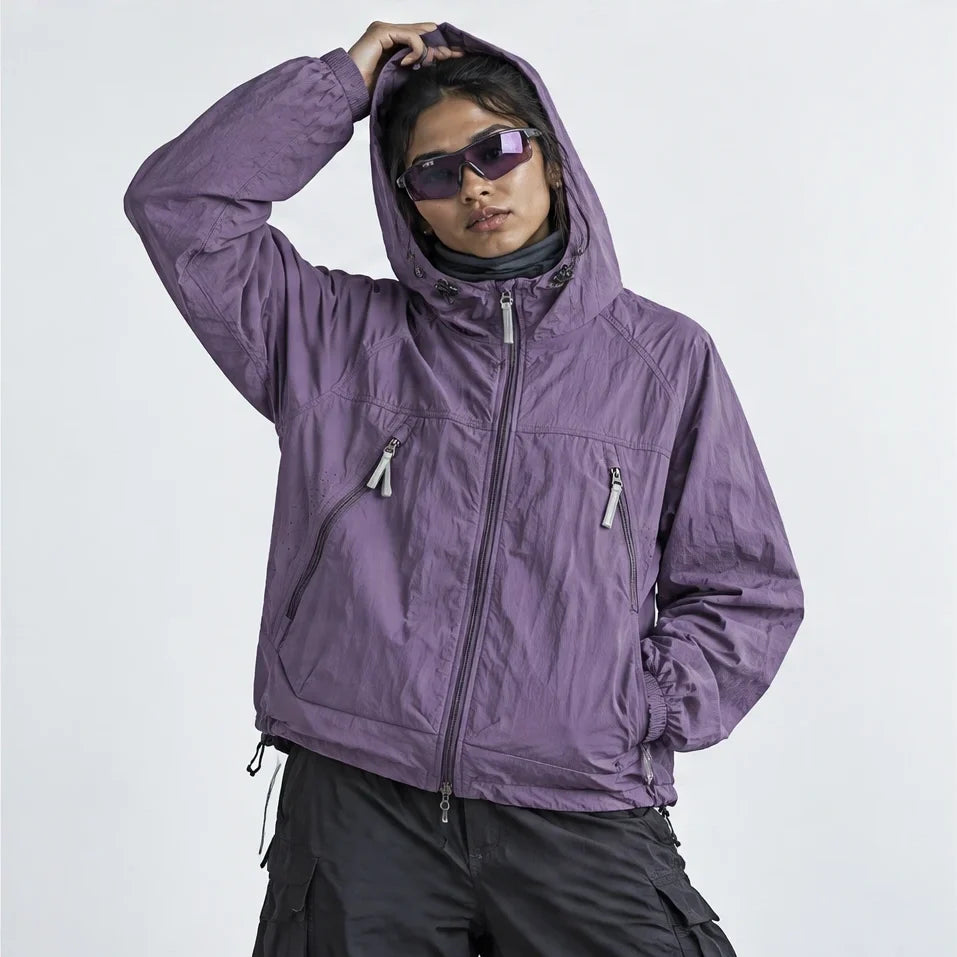 Drift - Unisex Water-Repellent & Windproof Mesh-Vent Lightweight Jacket - Purple
