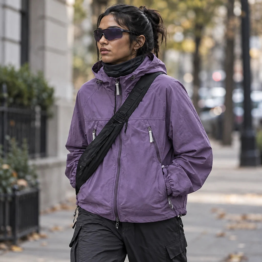 Drift - Unisex Water-Repellent & Windproof Mesh-Vent Lightweight Jacket - Purple