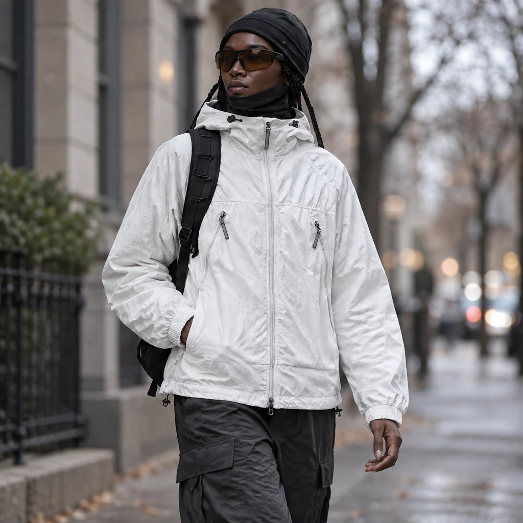 Drift - Unisex Water-Repellent & Windproof Mesh-Vent Lightweight Jacket - White