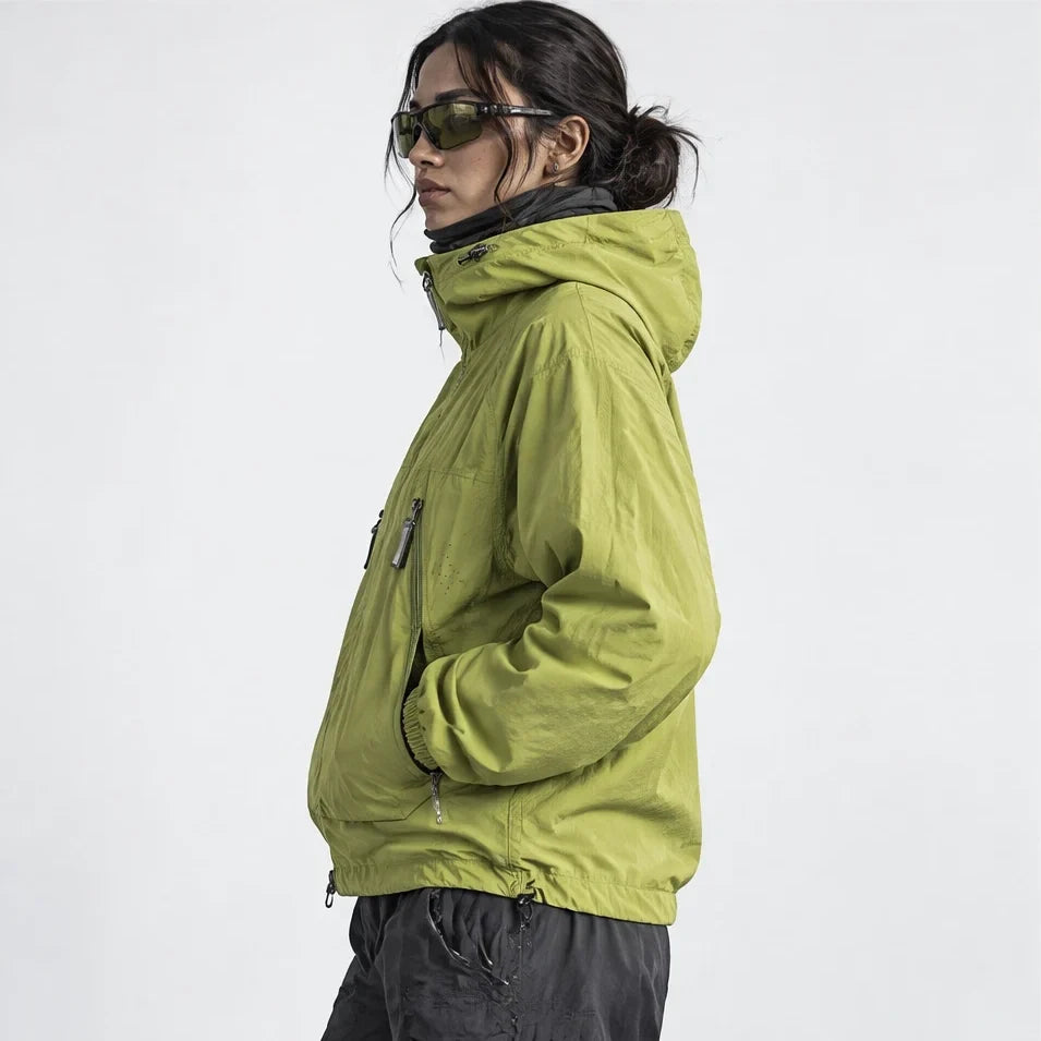 Drift - Unisex Water-Repellent & Windproof Mesh-Vent Lightweight Jacket - Yellow Green