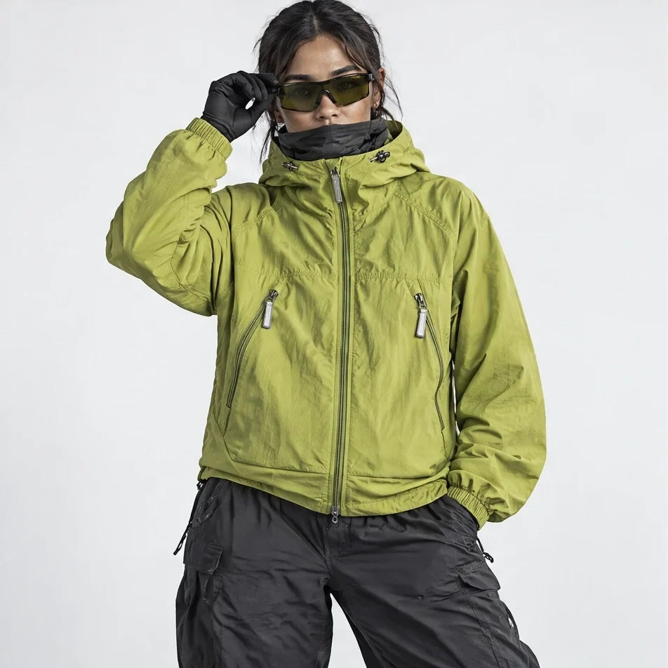 Drift - Unisex Water-Repellent & Windproof Mesh-Vent Lightweight Jacket - Yellow Green