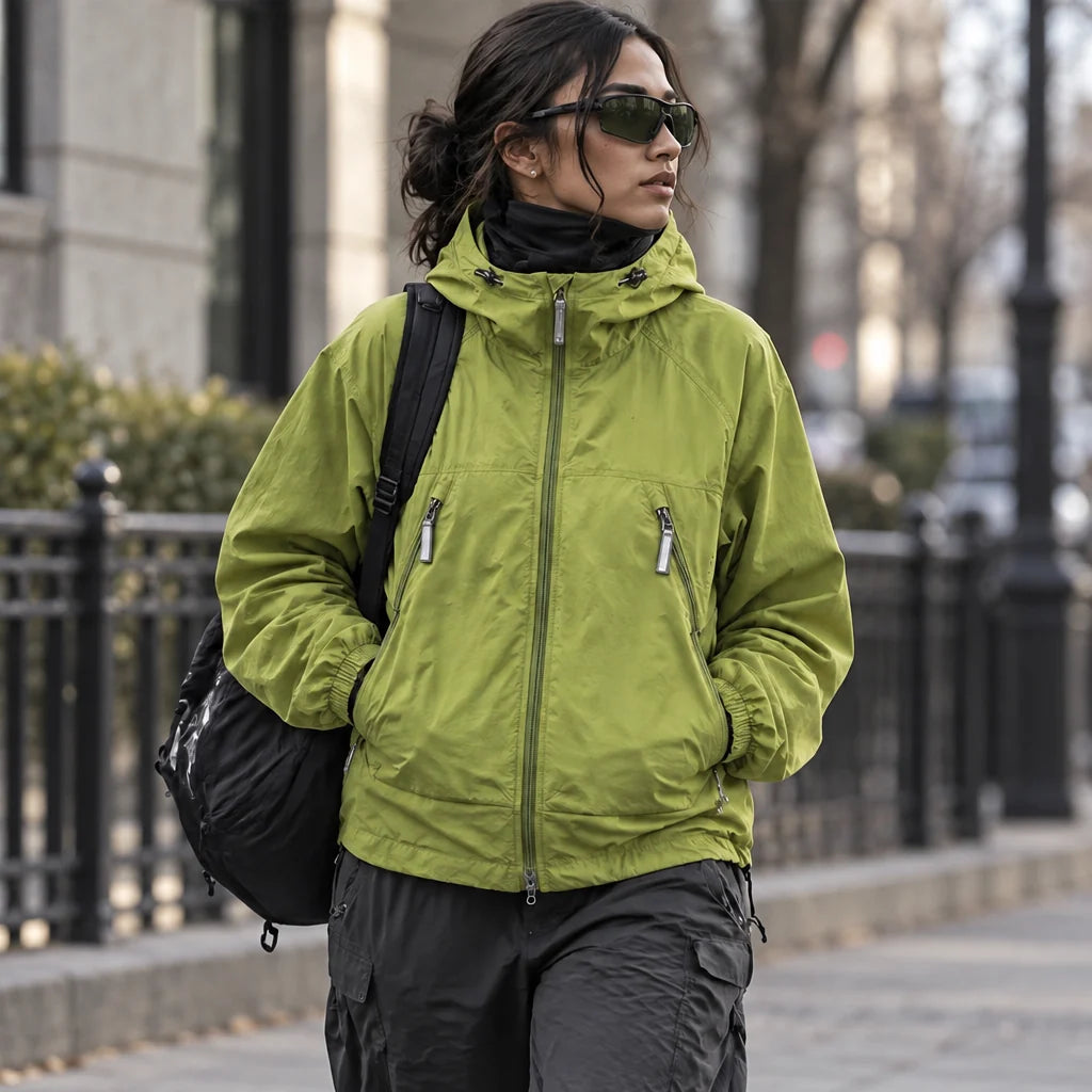 Drift - Unisex Water-Repellent & Windproof Mesh-Vent Lightweight Jacket - Yellow Green