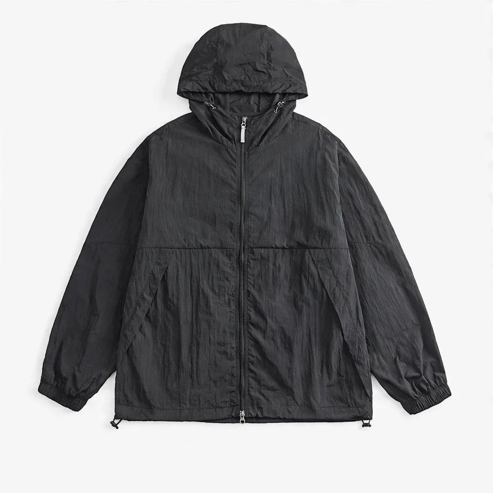 Flurry - Unisex Water-Repellent & Windproof Hooded Lightweight Jacket - Black