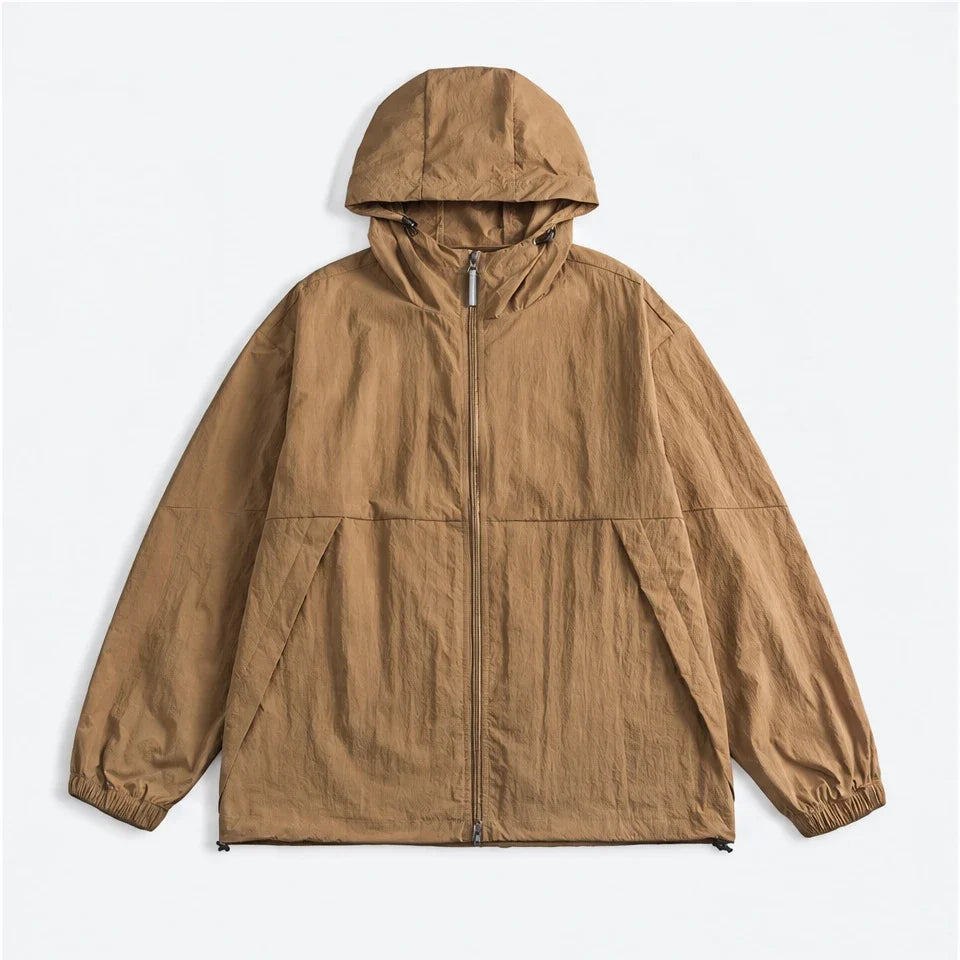 Flurry - Unisex Water-Repellent & Windproof Hooded Lightweight Jacket - Camel