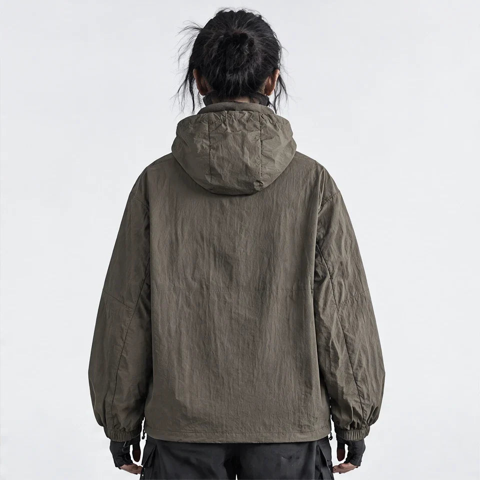 Flurry - Unisex Water-Repellent & Windproof Hooded Lightweight Jacket - Dark Green