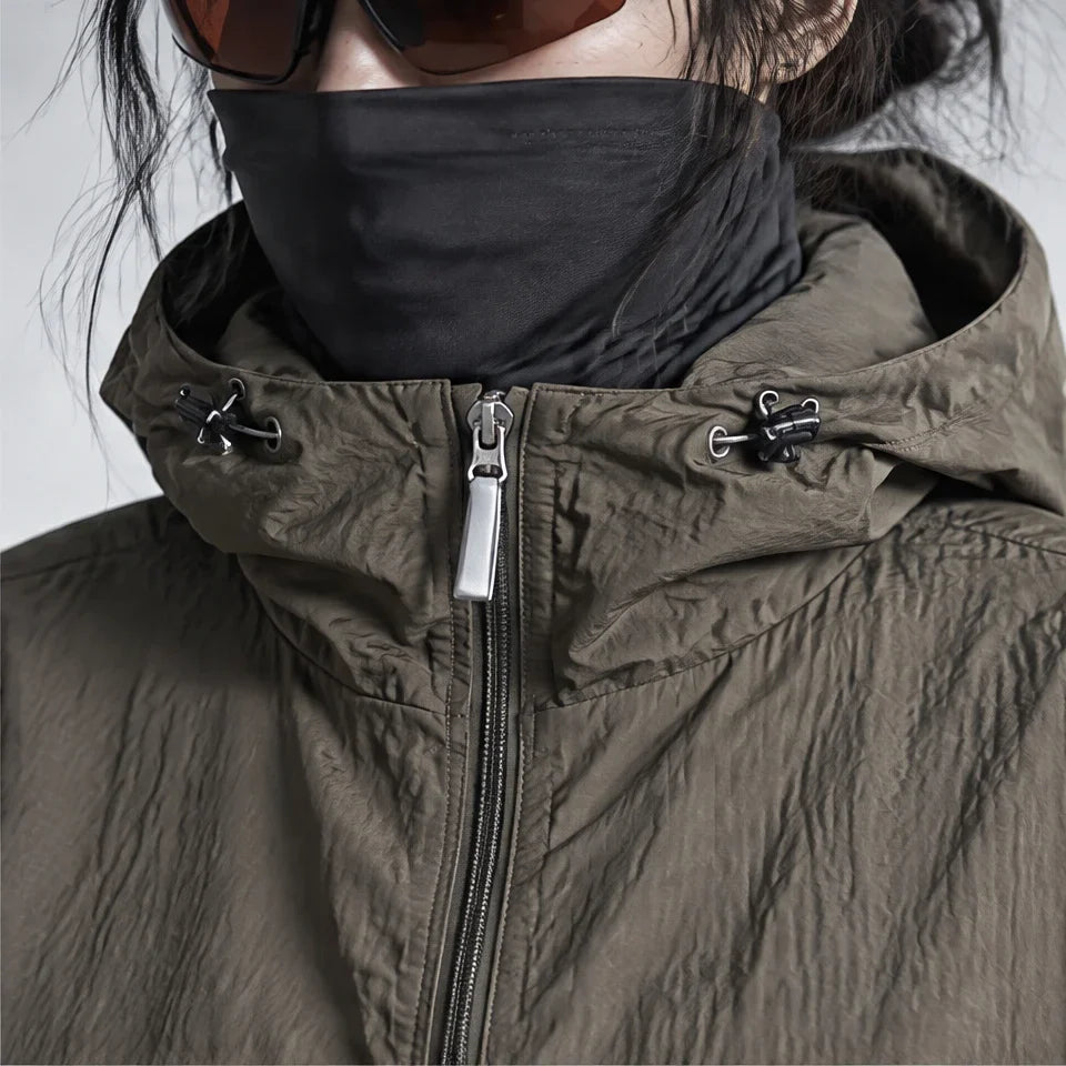 Flurry - Unisex Water-Repellent & Windproof Hooded Lightweight Jacket - Dark Green