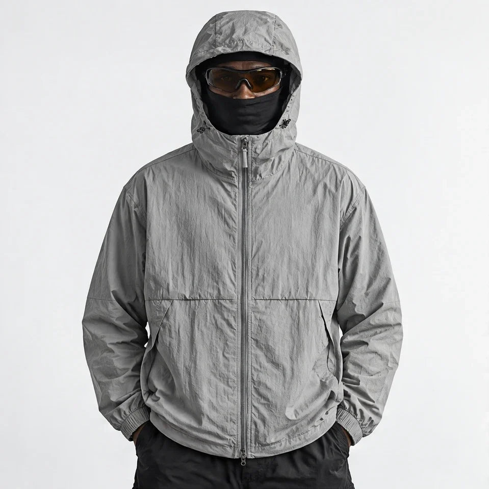 Flurry - Unisex Water-Repellent & Windproof Hooded Lightweight Jacket - Grey