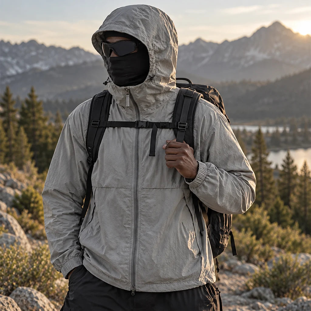 Flurry - Unisex Water-Repellent & Windproof Hooded Lightweight Jacket - Grey