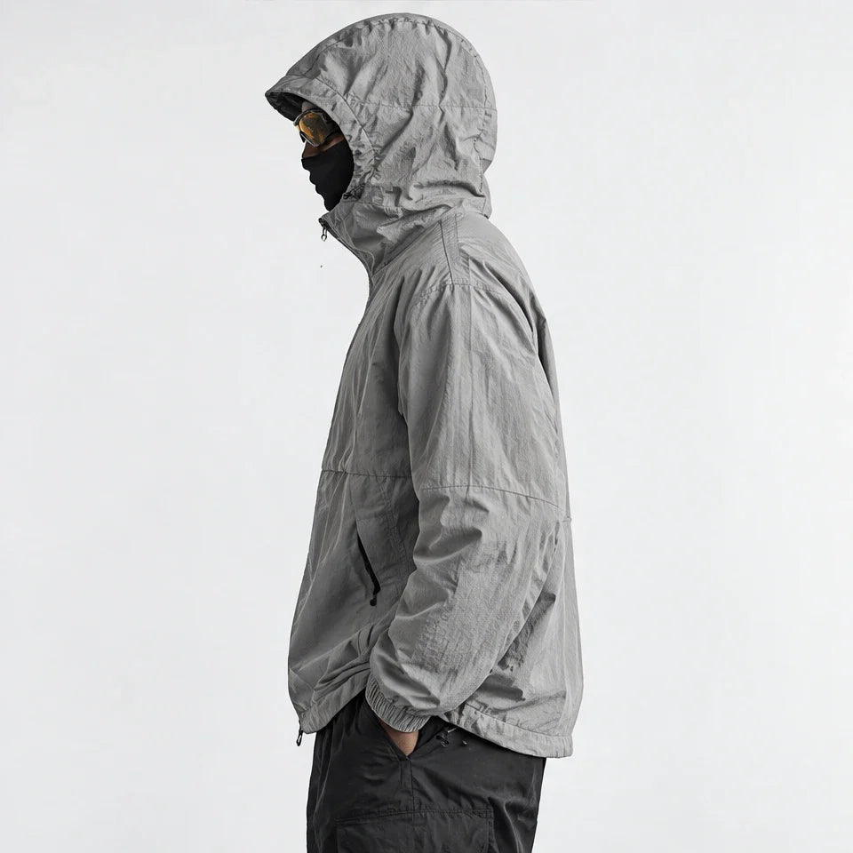 Flurry - Unisex Water-Repellent & Windproof Hooded Lightweight Jacket - Grey