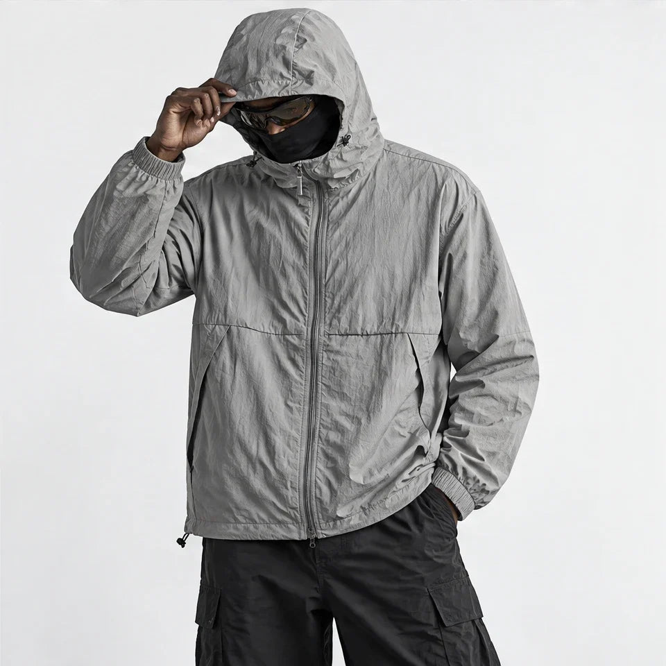 Flurry - Unisex Water-Repellent & Windproof Hooded Lightweight Jacket - Grey