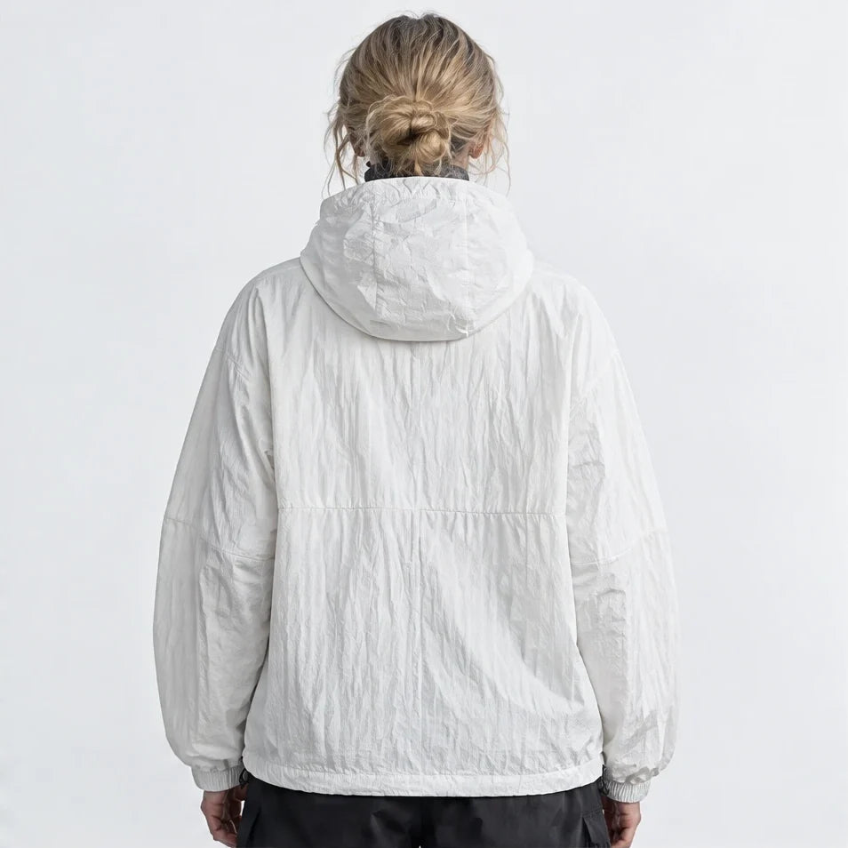 Flurry - Unisex Water-Repellent & Windproof Hooded Lightweight Jacket - White