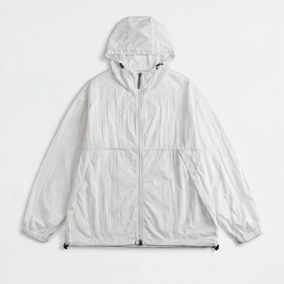 Flurry - Unisex Water-Repellent & Windproof Hooded Lightweight Jacket - White