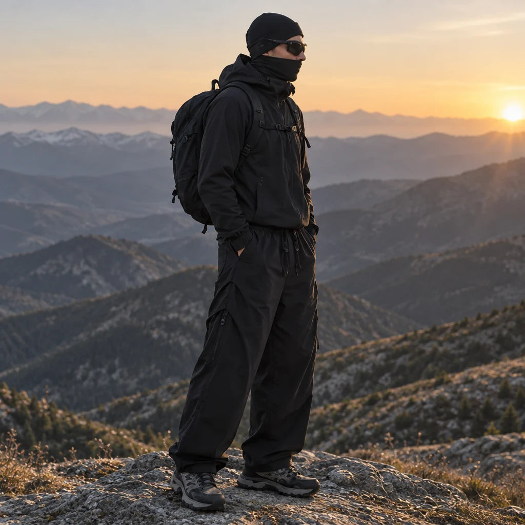 Ghyll - Unisex Water-Repellent & Quick-Dry Cargo Fit Hiking Trousers - Black