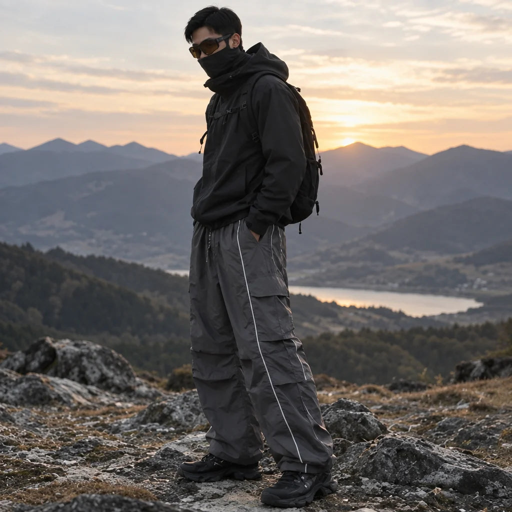 Brow - Unisex Water-Repellent & Quick-Dry Wide-Leg Hiking Trousers - Dark Grey