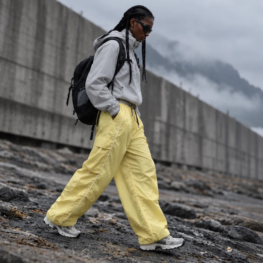 Brow - Unisex Water-Repellent & Quick-Dry Wide-Leg Hiking Trousers - Yellow