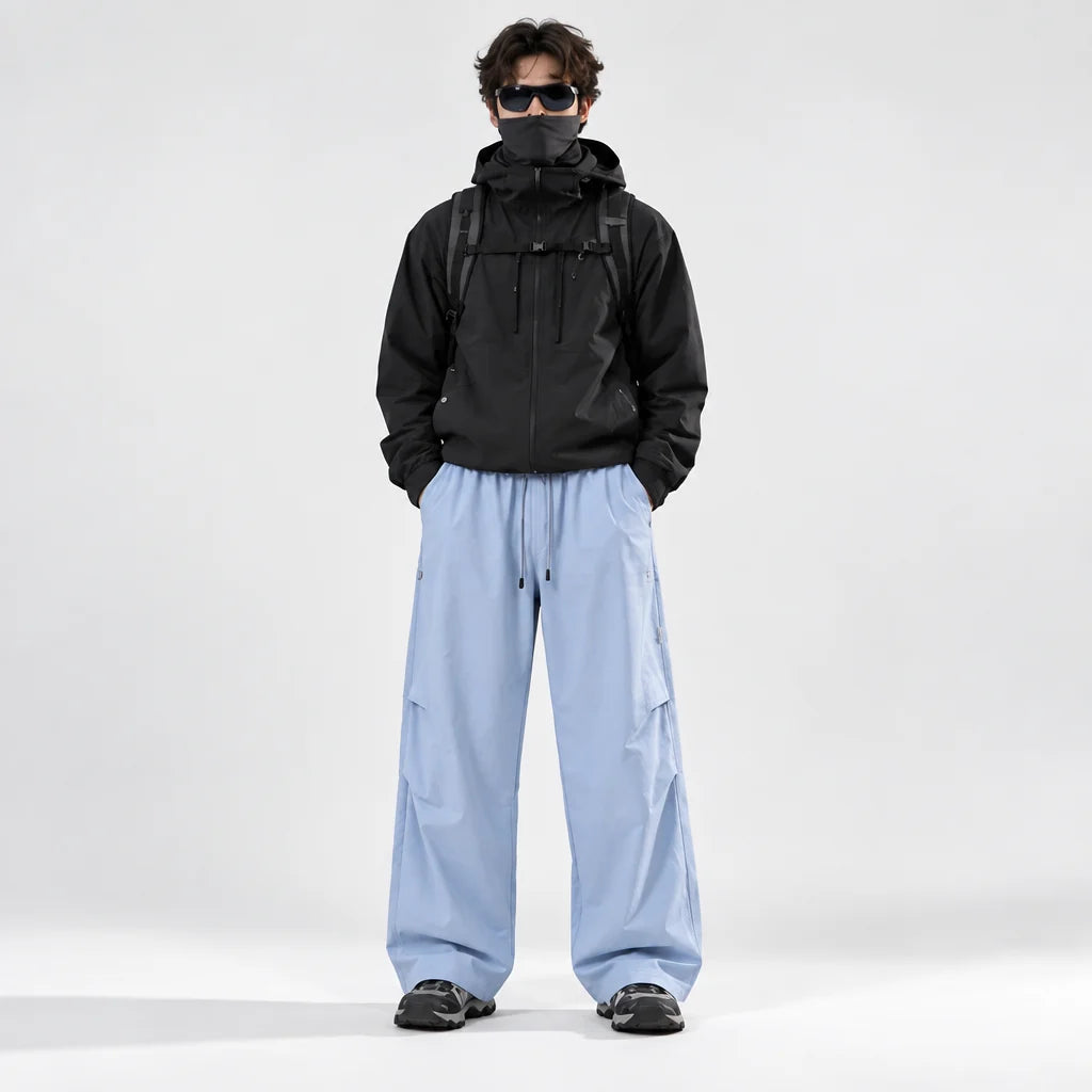 Weald - Unisex Water-Repellent & Quick-Dry Wide-Leg Hiking Trousers - Light Blue