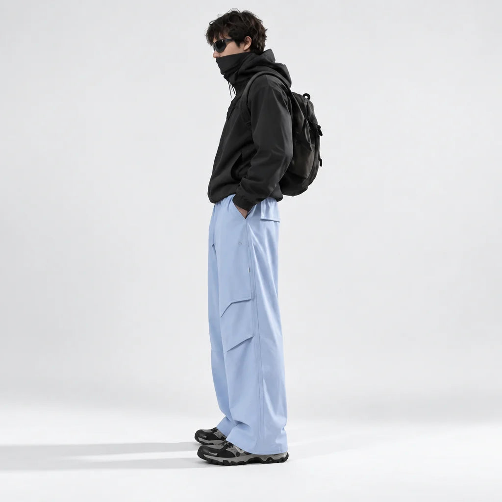 Weald - Unisex Water-Repellent & Quick-Dry Wide-Leg Hiking Trousers - Light Blue