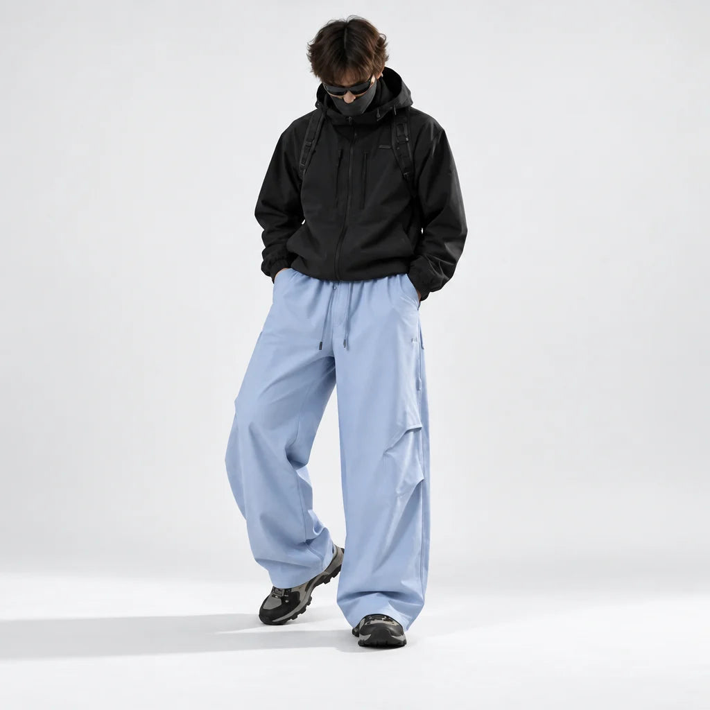Weald - Unisex Water-Repellent & Quick-Dry Wide-Leg Hiking Trousers - Light Blue