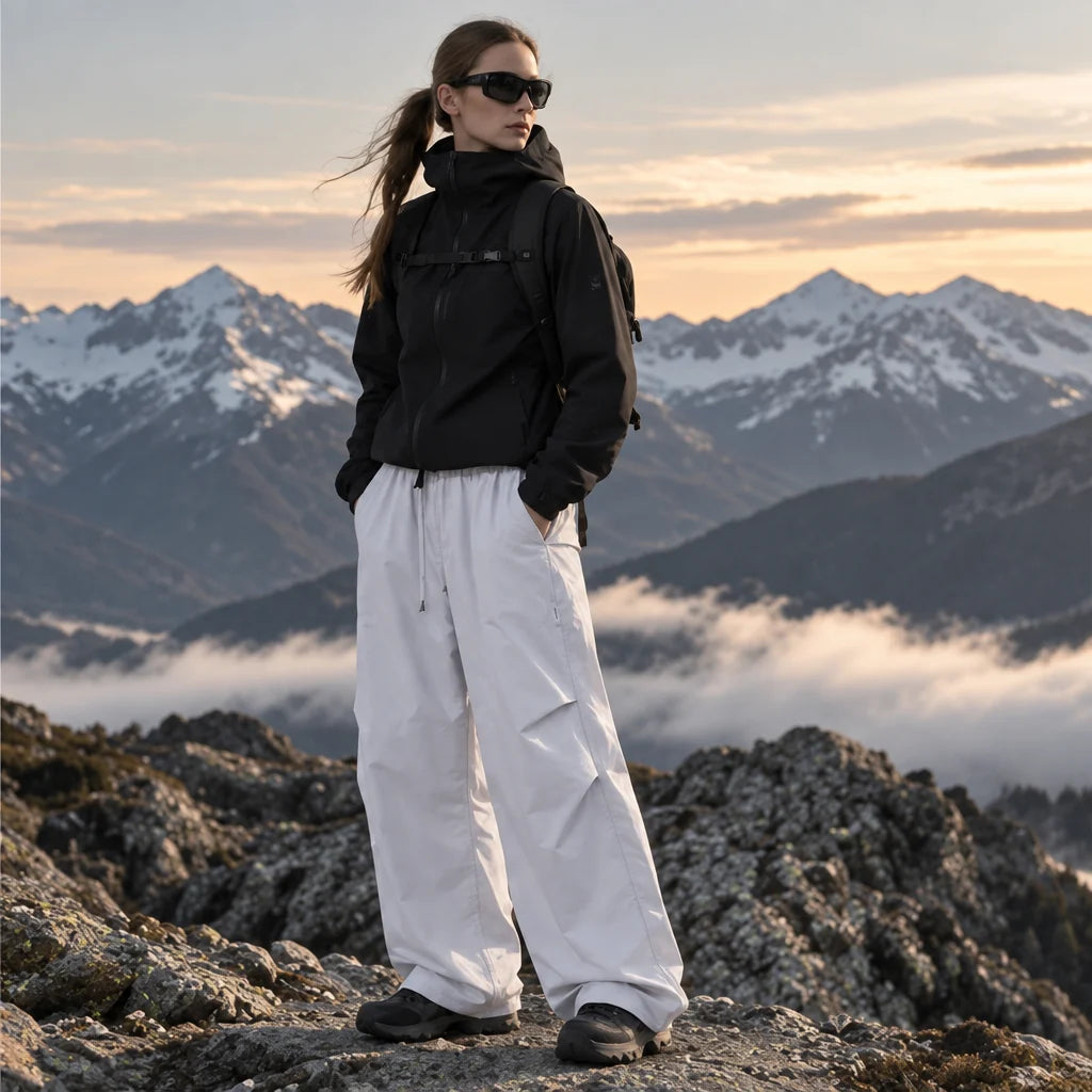 Weald - Unisex Water-Repellent & Quick-Dry Wide-Leg Hiking Trousers - Light Grey
