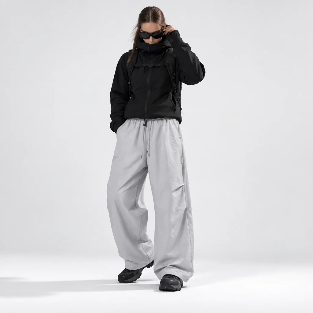 Weald - Unisex Water-Repellent & Quick-Dry Wide-Leg Hiking Trousers - Light Grey