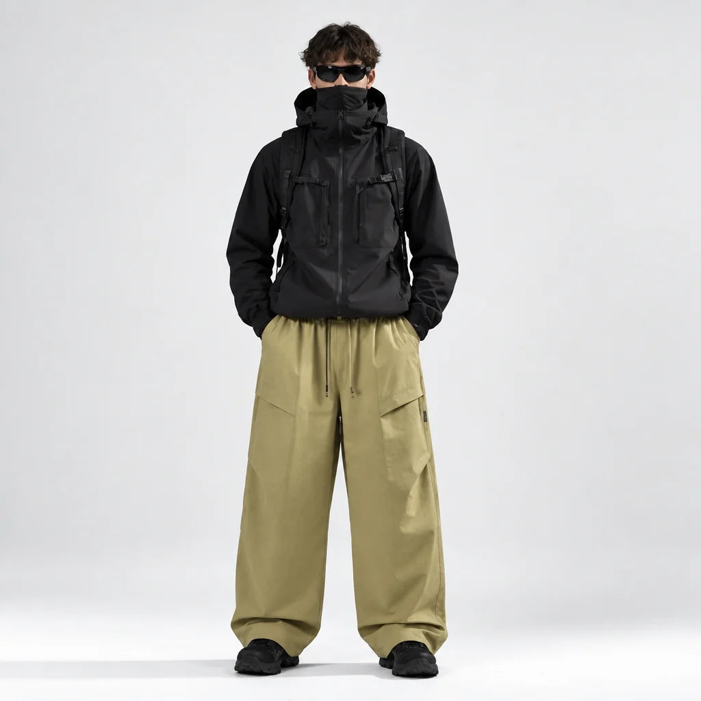 Weald - Unisex Water-Repellent & Quick-Dry Wide-Leg Hiking Trousers - Mustard Yellow
