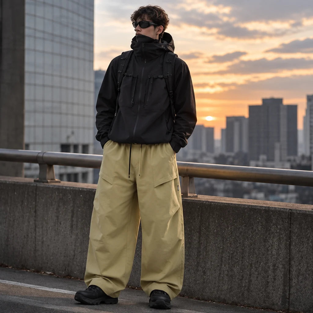Weald - Unisex Water-Repellent & Quick-Dry Wide-Leg Hiking Trousers - Mustard Yellow