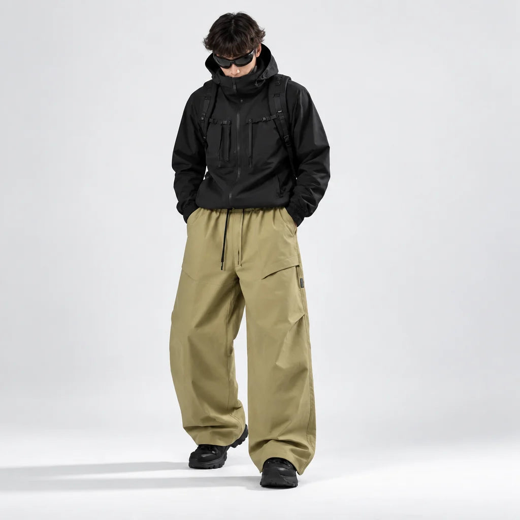 Weald - Unisex Water-Repellent & Quick-Dry Wide-Leg Hiking Trousers - Mustard Yellow