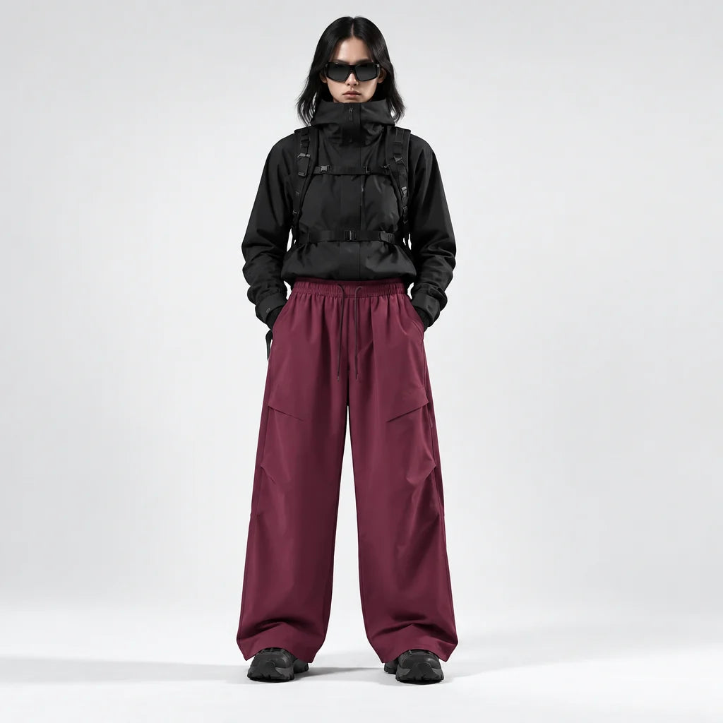 Weald - Unisex Water-Repellent & Quick-Dry Wide-Leg Hiking Trousers - Red