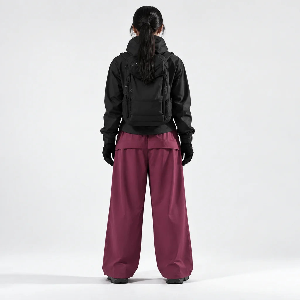 Weald - Unisex Water-Repellent & Quick-Dry Wide-Leg Hiking Trousers - Red