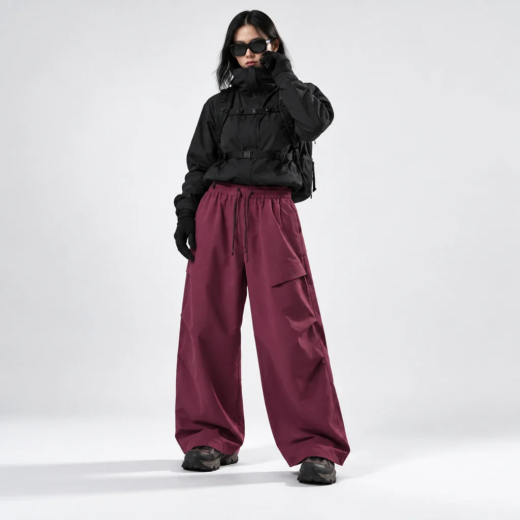 Weald - Unisex Water-Repellent & Quick-Dry Wide-Leg Hiking Trousers - Red