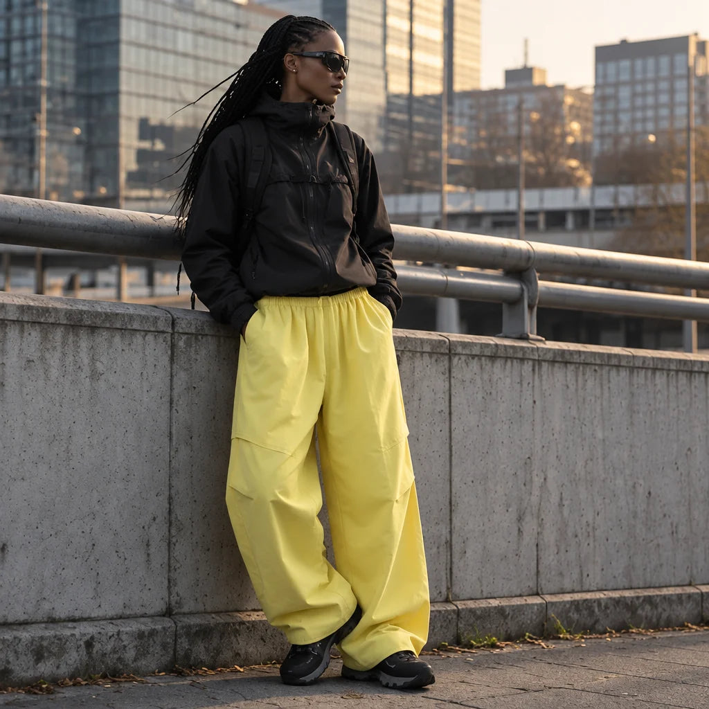 Weald - Unisex Water-Repellent & Quick-Dry Wide-Leg Hiking Trousers - Yellow
